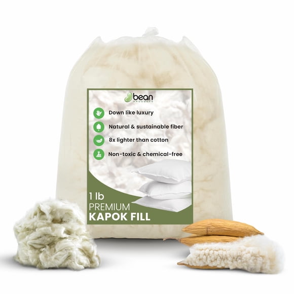Relleno para almohada Bean Products 450 g de fibra de kapok orgánica