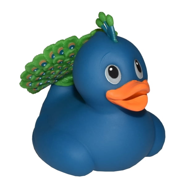 Juguete de baño Rubber Duck Wild Republic con forma de pavo real para niños mayores de 3 años