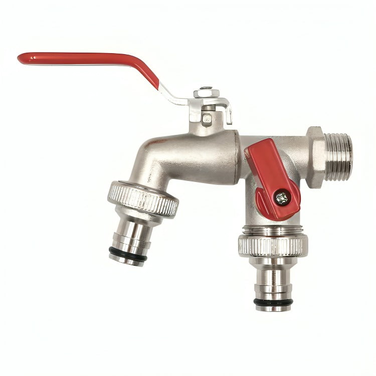 Genérico - Llave De Jardín Con Doble Salida 1/2