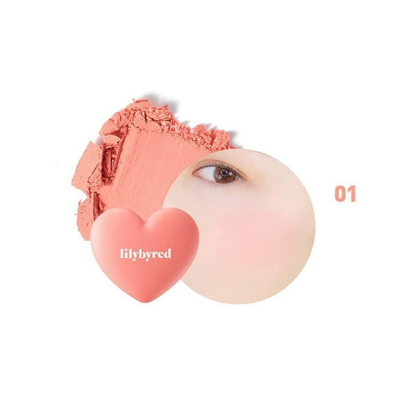 Rubor Coreano En Polvo Con Alta Pigmentación, Luv Beam Cheek(ad) 01 #loveable Coral -