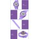 thumbnail image 2 of Reloj Carlien para mujer, LED digital, militar, impermeable, color morado, 2 of 7