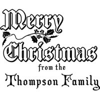 Rienda Libre Graphics - Decomural Personalised Name Merry Christmas Ws-50042