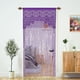 thumbnail image 1 of Cortina YaoYue con encaje de macramé para puerta, 90 x 200 cm, color morado, 1 of 6