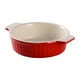 thumbnail image 3 of Plato Para Hornear De Cerámica, Bandeja Grande Para Lasaña Profunda Para Horno, Para Banquetes, Cocina, Pastel, Redondo, Rojo, 3 of 3