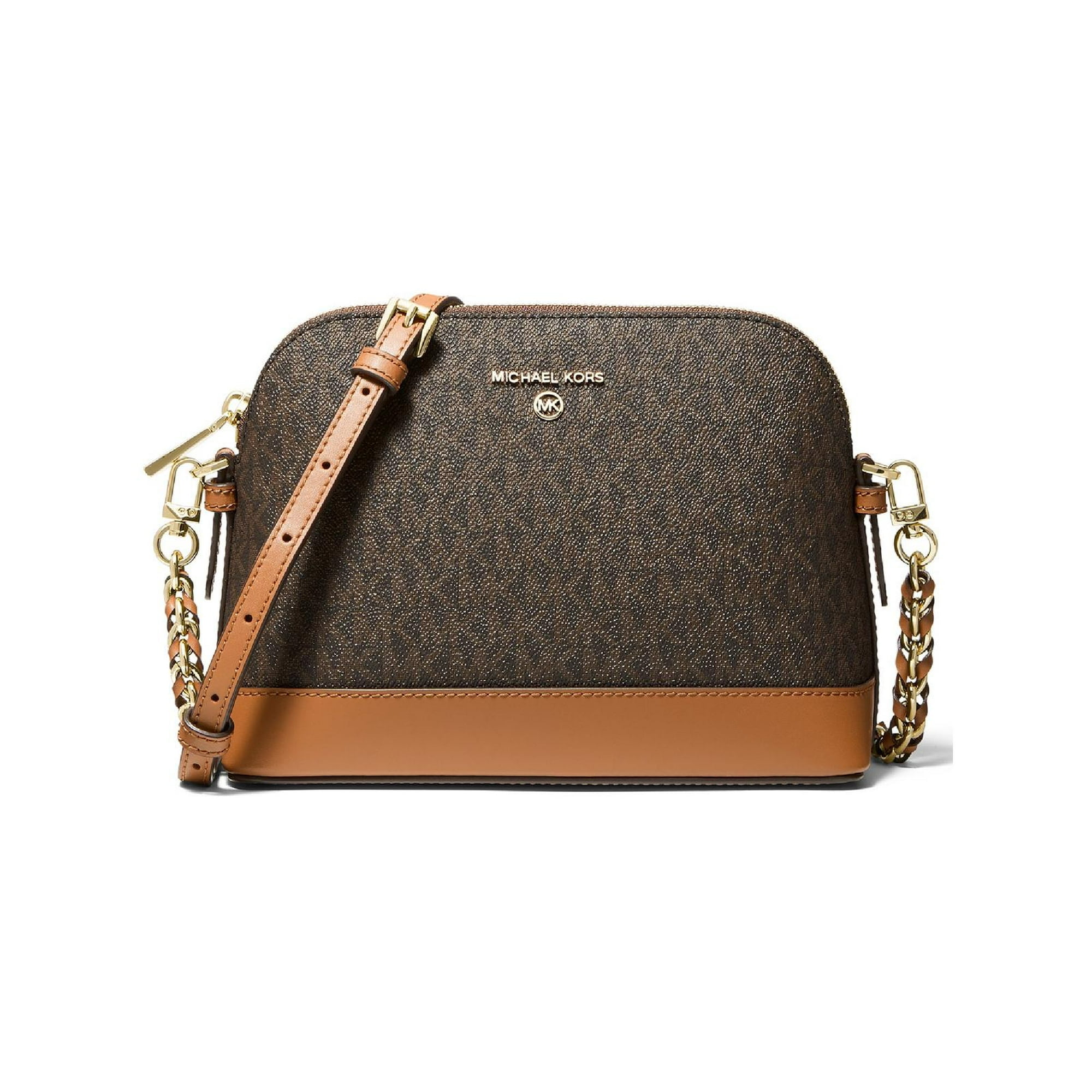 Cartera Michael Kors Bolso Crossbody De Mujer Con Cúpula Y Logo Grande, Café