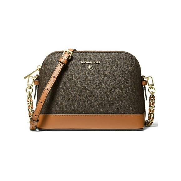 Cartera Michael Kors Bolso Crossbody de Mujer con Cúpula y Logo Grande, Café