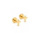 thumbnail image 3 of Aros Abridores Cruz 7mm Oro 18k A Presión Bebé Niña Dorado, 3 of 6