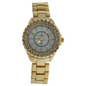 Kim & Jade - Reloj L-Gw Con Pulsera De Acero Inoxidable Dorado De Para Mujer - Reloj