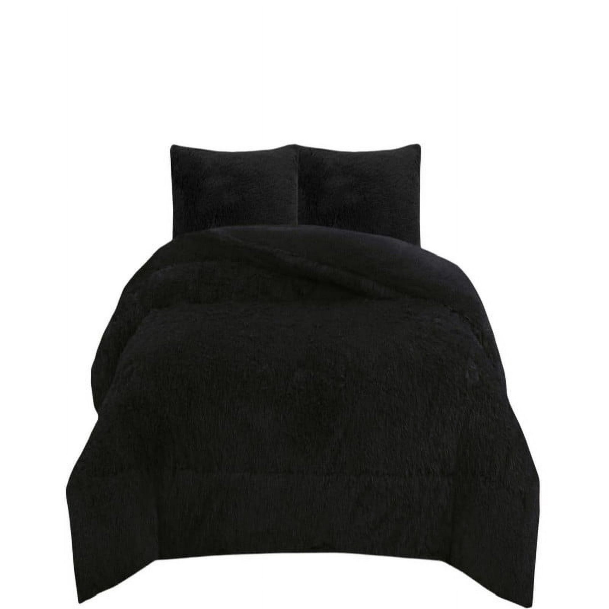 Teng Fei - Cobertor Peludo Invierno King- Super King Negro