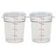 thumbnail image 1 of Recipiente de almacenamiento de alimentos Cambro redondo de 4 litros con tapa (paquete de 2), 1 of 5