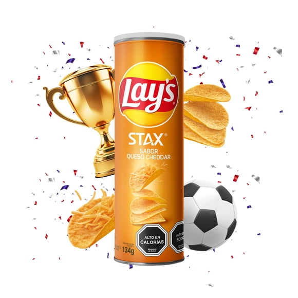 Papas Fritas Tarro Stax Cheddar, 134 g