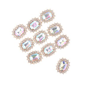 Bothyi - 10 Botones De Diamantes De Imitación Para Manualidades, Decoración Para Ropa, Broche, Boda, Color Rosa