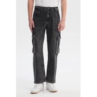 Fashionspark - Jeans Hombre Cargo Calce Recto Gris