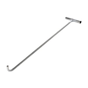 Bothyi - Herramienta De Gancho Para Alcantarilla, Trampolín, Cubierta De Alcantarilla Abierta, Gancho Único De Acero Resistente, 38Cm, Romo