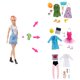 thumbnail image 1 of Muñeca Barbie con 2 looks profesionales sorpresa y 8 sorpresas, 1 of 7