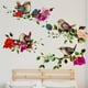 thumbnail image 2 of 1pcs Four Peacocks Happy Eyebrows Decorative Wall Stickers, Self-adhesive Removable PVC Stickers For Living Room Bedroom Decoration Stickers, 2 of 2