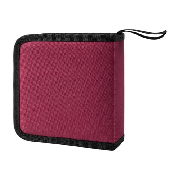 CD DVD Case De Transporte Compacto Soporte De Disco De Manga Portátil Para Viajar A Casa Rojo