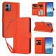 thumbnail image 2 of Funda Cartera Trébol para Motorola Moto G14 4G con Ranuras Tarjetas y Carga Inalámbrica Naranja, 2 of 6