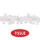 thumbnail image 3 of Festón de papel tissue Beistle blanco, 24 piezas, 7.6 m para decoración de fiesta, 3 of 5