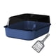 thumbnail image 1 of Caja De Arena Para Mascotas Con Tapa Abierta, Orinal Portátil, Bandeja Para Arena Para Gatos, Caja De Arena Para Inodoro Para Gatos, Azul, 1 of 5