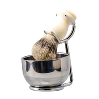 Ioensy - 3 En 1 Conjunto De Afeitado Multifunción Tazón De Acero Inoxidable Y Kit De Soporte