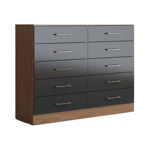 Exit - Cómoda 10 Cajones Café Negro
