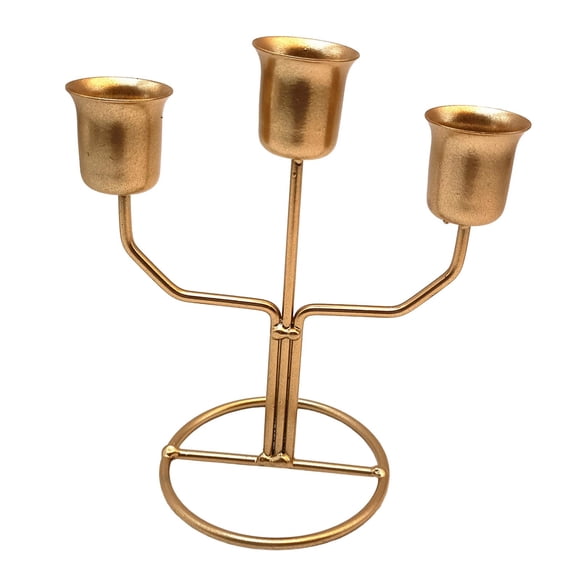 Candelabro De 3 Brazos De Hierro Soporte De Luz De Vela Simple Para Fiesta Dormitorio Boda Estilo B
