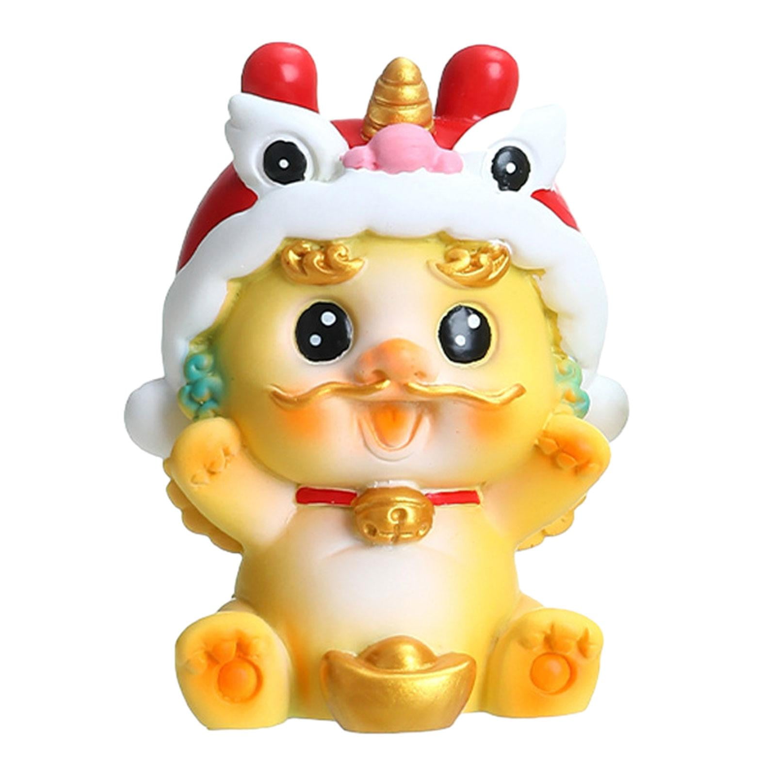 Bothyi - Figura De Dragón De Año Nuevo Chino, Escultura De Dragón Para Salpicadero De Coche, Estilo A