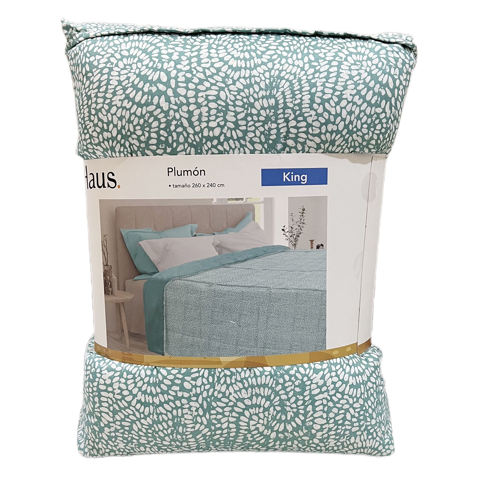 Haus - Plumón King Azul Estampado 100% Poliester