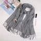 thumbnail image 1 of Plum Embroidered Imitation Cashmere Scarf Large Blanket Scarf Shawl Outdoor Autumn & Winter Thickened Warm Scarf, 1 of 3