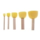 thumbnail image 1 of 5 piezas ni?os ni?os pintura esponja espuma cepillos mango de madera dibujo estampado, 1 of 5