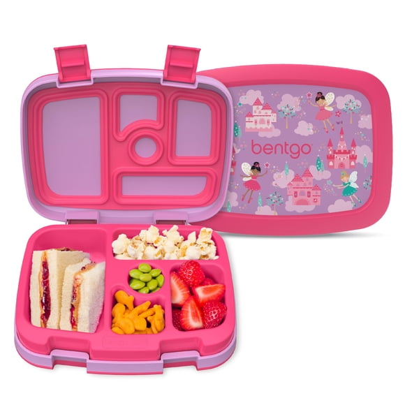 Fiambrera Bentgo Kids con estampado de hadas con 5 compartimentos a prueba de fugas