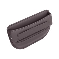 Ioensy - Organizador Para Espacio De Asiento De Coche, Soporte Para Teléfono, Organizador De Consola Central, Duradero, Marrón Oscuro