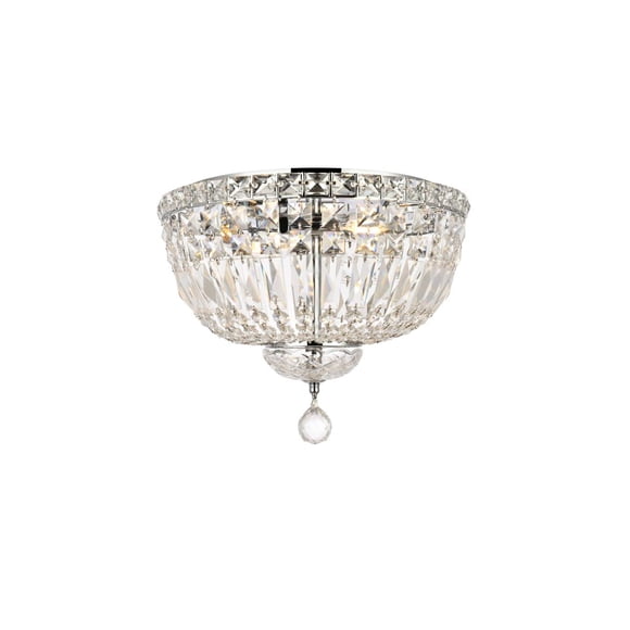 Araña de Techo Elegant Lighting 2528F14C/RC de 4 Luces en Cromo