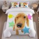 thumbnail image 1 of A Cheerful Puppy-Themed Bedding Set That Includes a Duvet Cover And Two Pillowcases. It'S Soft And Comfortable Suitable for All Seasons, 1 of 5