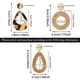 thumbnail image 3 of Pendientes Ponpon 6 pares de aros de ratán estilo verano, 3 of 8