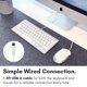 thumbnail image 3 of Combo de teclado y ratón Macally SLIMKEYCACOMBO USB con cable, 3 of 7