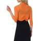 thumbnail image 3 of INSPIRE CHIC Bolero de Mujer Semi Transparente con Mangas 3/4 Cárdigan Corto Naranja M, 3 of 6