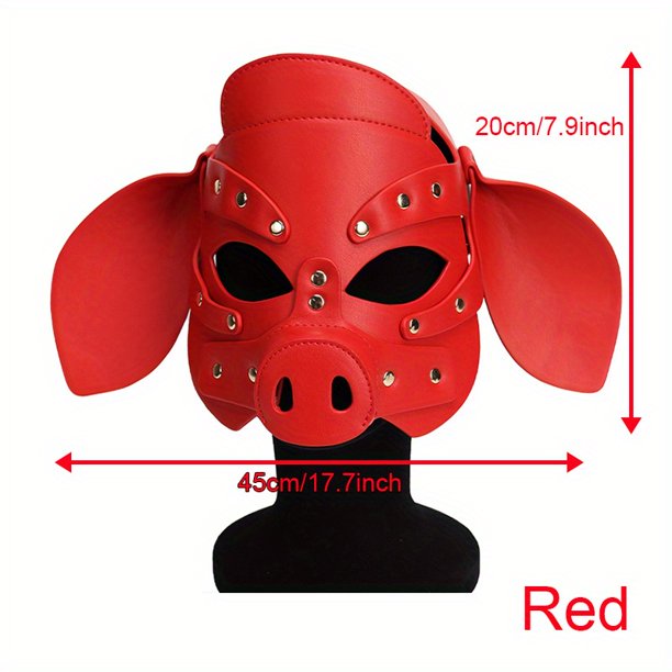 1pc Soft PU Mask - Pig Head Shape BDSM Mask for SM Cosplay and Halloween Makeup - Comfortable and Safe to Wear - Suitable for Men and Women