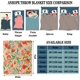 thumbnail image 4 of Peach Throw Blanket Soft Lightweight Plush Flannel Fleece Blanket with Tropical Fruit Leaves Print Pattern for Couch Sofa Bed Travel All Season Decor Blanket for Kids Adults Single, 4 of 5