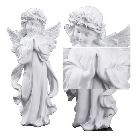 Genérico - Set De 2 Estatua Angel Guarda Rezando Pie Jhn