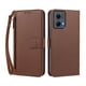 thumbnail image 1 of Funda Tipo Billetera para Motorola Moto edge 5G 2024 con Soporte y Bolsillo con Cierre Marrón, 1 of 1