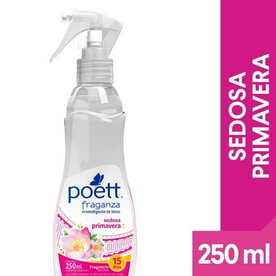 Aromatizante Tela Líquido Sedosa Primavera Frasco 250 Ml Poett