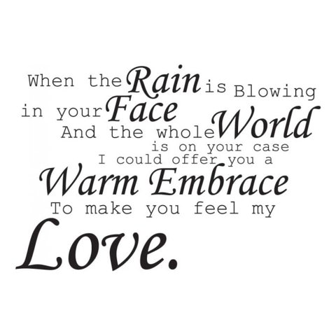 Rienda Libre Graphics - Decomural Make You Feel My Love Adele Song Lyrics Ws-40786