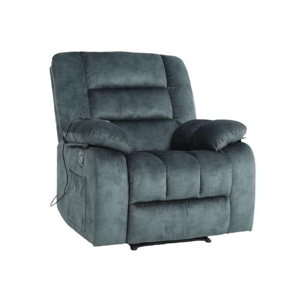 Sillón Bergere Reclinable Masajeador con Calor Hemingway Gris Azulado