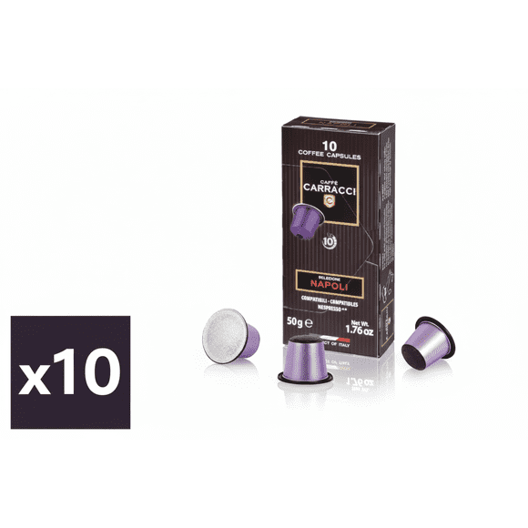 Cápsulas de Café Napoli para Nespresso Carracci 10x10x50g