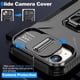 thumbnail image 3 of Funda Armada para iPhone 15 con Tapa Deslizante y Soporte Magnético Giratorio Negro, 3 of 5