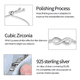 thumbnail image 3 of Pulsera infinito ajustable de plata ley S925 + bolsa + #3, 3 of 3