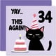 thumbnail image 1 of Tarjeta de cumpleaños Stuff4 34th Birthday Yay This Again! 5.7 pulgadas, 1 of 7
