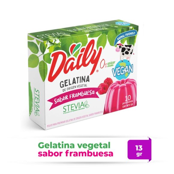 Gelatina Vegana Frambuesa, 13 g